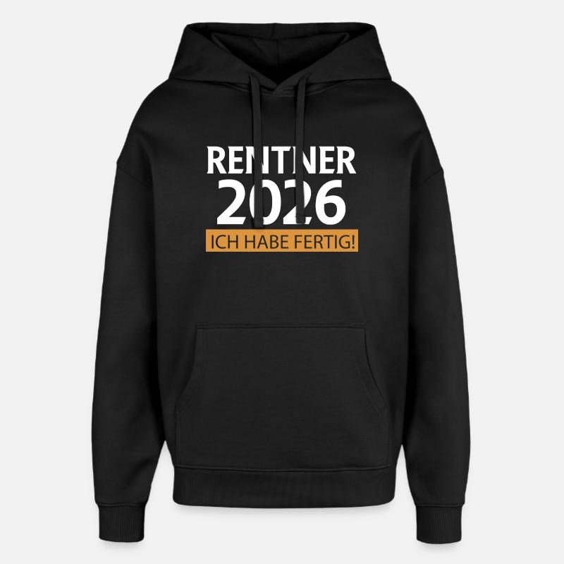 Retraités 2026 - Sweat à capuche unisexe Stanley/Stella Oversized - noir