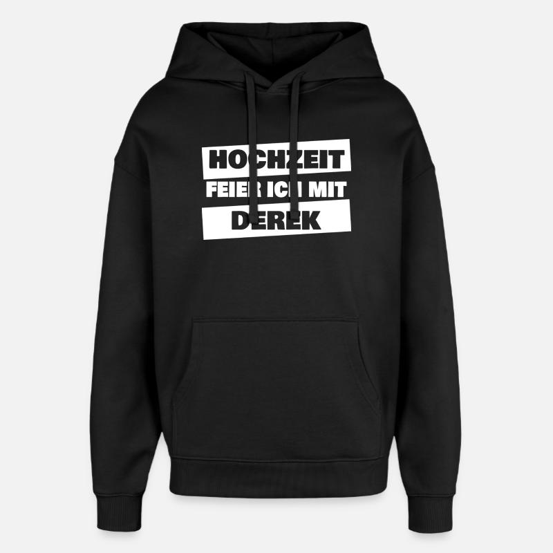 Bachelor Party Derek - Oversized Unisex Hoodie by Stanley/Stella - black