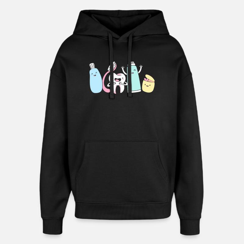 Dentiste réceptionniste - Sweat à capuche unisexe Stanley/Stella Oversized - noir