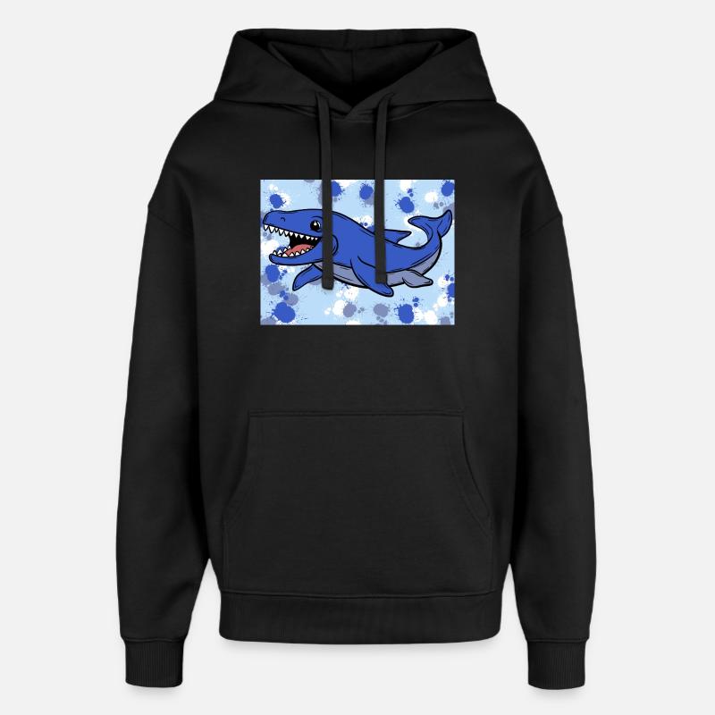 Mosasaurus Dino - Oversized Unisex Hoodie von Stanley/Stella - Schwarz