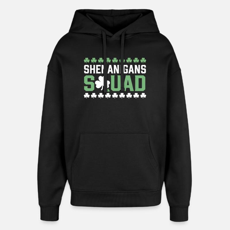 Équipe de Chicanements Shamrock Tee - Sweat à capuche unisexe Stanley/Stella Oversized - noir