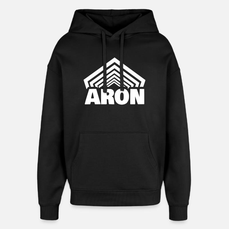 First name Aron - Oversized Unisex Hoodie by Stanley/Stella - black