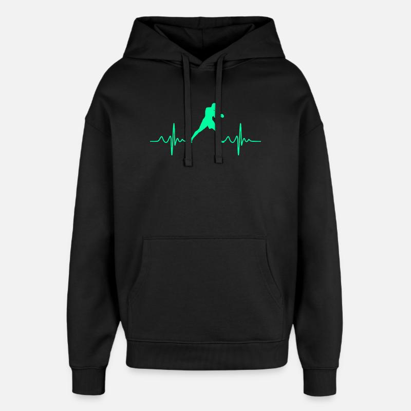 Boxe Boxe Heartbeat - Sweat à capuche unisexe Stanley/Stella Oversized - noir