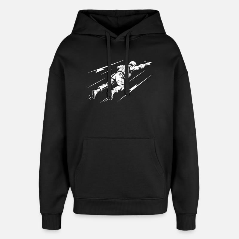 Astronaute en vol dans l'espace - Sweat à capuche unisexe Stanley/Stella Oversized - noir