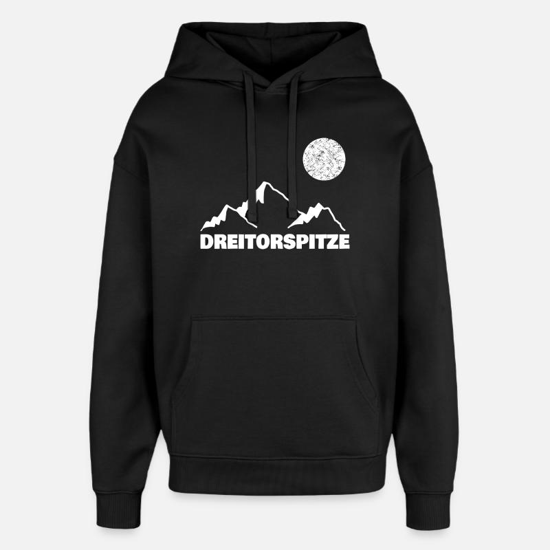 Dreitorspitze - Oversized Unisex Hoodie von Stanley/Stella - Schwarz