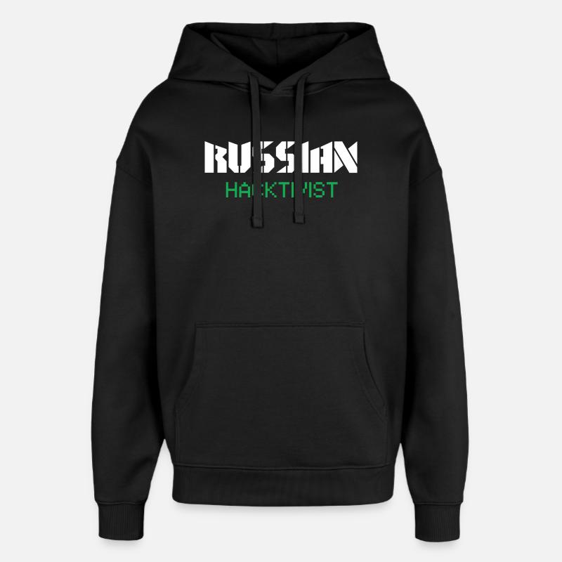 Russian Hacktivist Cyber Security Design - Oversized Unisex Hoodie von Stanley/Stella - Schwarz