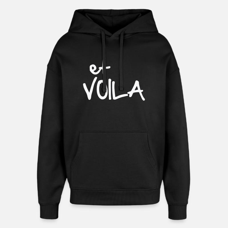 ET VOILA - Sweat à capuche unisexe Stanley/Stella Oversized - noir