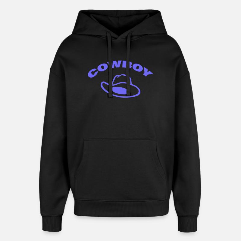 Cow-boy - Sweat à capuche unisexe Stanley/Stella Oversized - noir