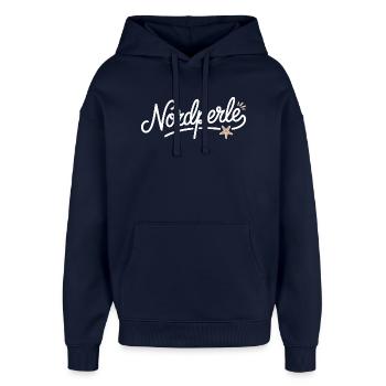 Nordperle Hamburg Nordsee Ostsee Norddeutsch Deern - Oversized Unisex Hoodie von Stanley/Stella - Navy - Vorne - AI Model Female 172 light (172cm) & AI Model Male 185 light (185cm)