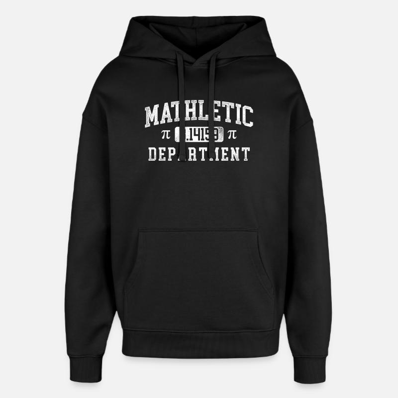 Dipartimento Mathletic 3.14159 Meme del Nerd Pi Day - Stanley/Stella Oversized Felpa con cappuccio unisex - nero