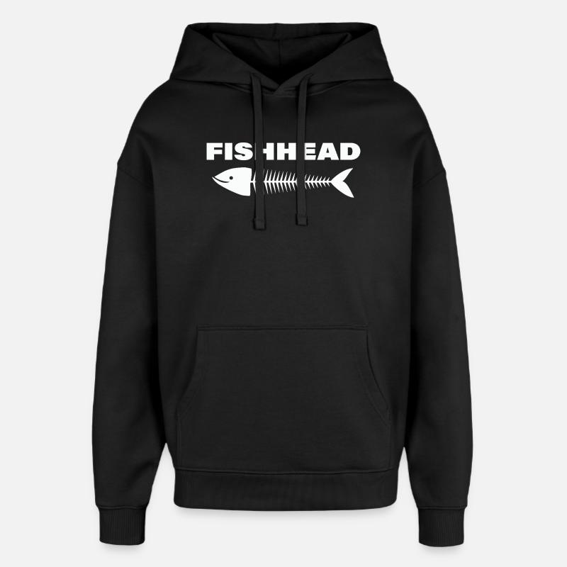 FISHHEAD2 - Sweat à capuche unisexe Stanley/Stella Oversized - noir