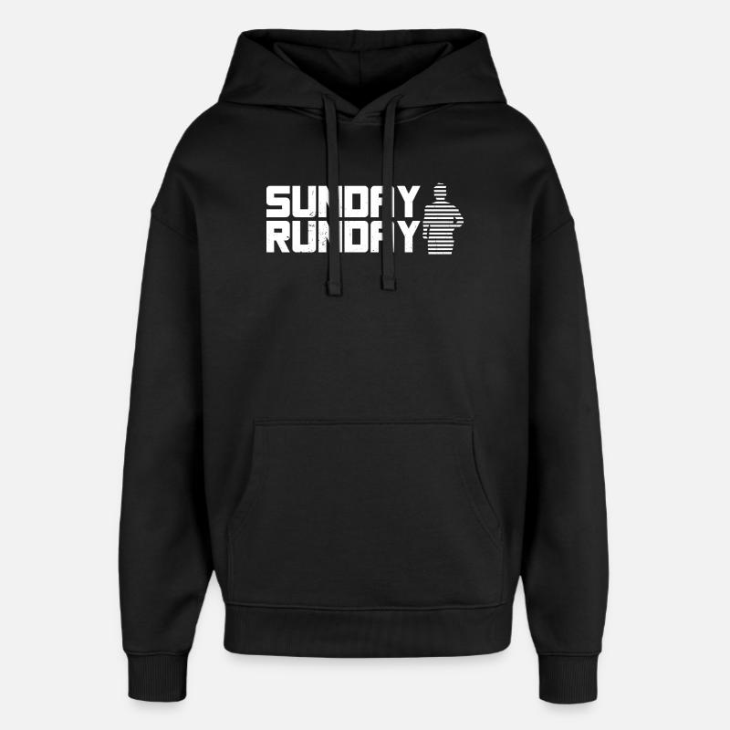Course dominicale du marathon - Sweat à capuche unisexe Stanley/Stella Oversized - noir
