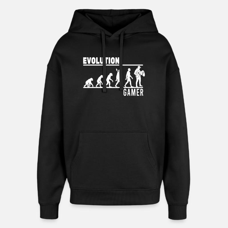 evolution gamer - Oversized Unisex Hoodie von Stanley/Stella - Schwarz
