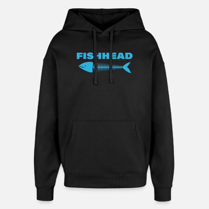 Fishhead - Sweat à capuche unisexe Stanley/Stella Oversized - noir