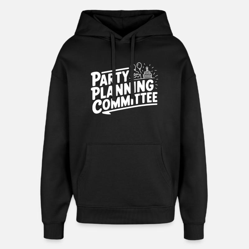 Parteiplanungsausschuss - Oversized Unisex Hoodie von Stanley/Stella - Schwarz
