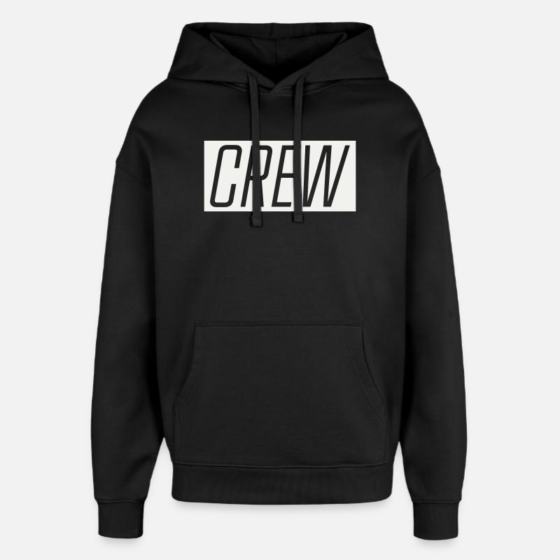 Crew - Oversized Unisex Hoodie by Stanley/Stella - black
