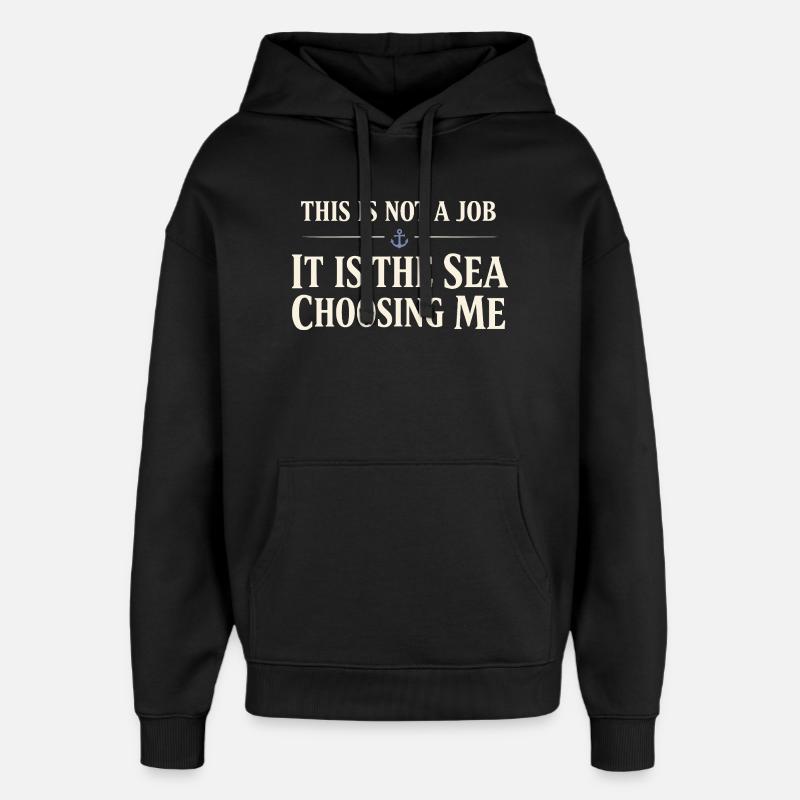 Seemannschaftsgeschenk Für Deckhand Ocean Work - Oversized Unisex Hoodie von Stanley/Stella - Schwarz
