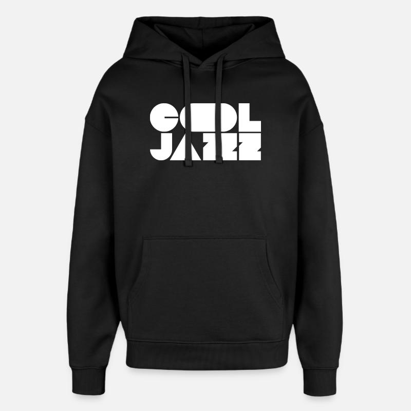 Logo jazz audacieux et cool - Sweat à capuche unisexe Stanley/Stella Oversized - noir