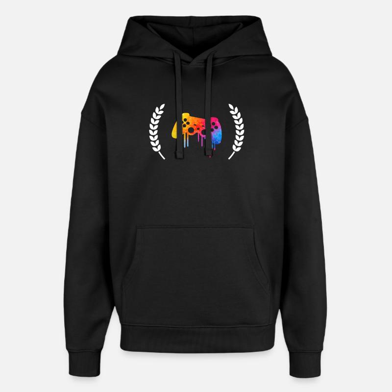 Emblème des joueurs - Sweat à capuche unisexe Stanley/Stella Oversized - noir