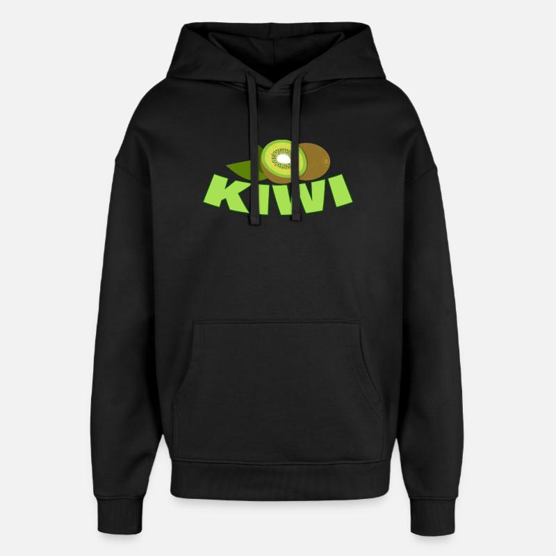 Kiwi - Sweat à capuche unisexe Stanley/Stella Oversized - noir