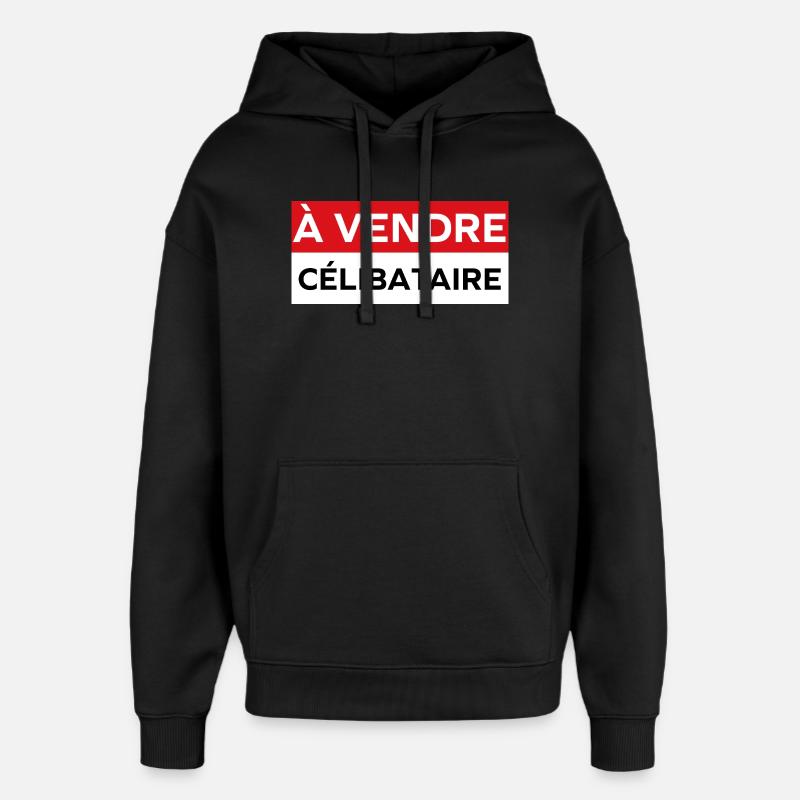 célibataire - Sweat à capuche unisexe Stanley/Stella Oversized - noir