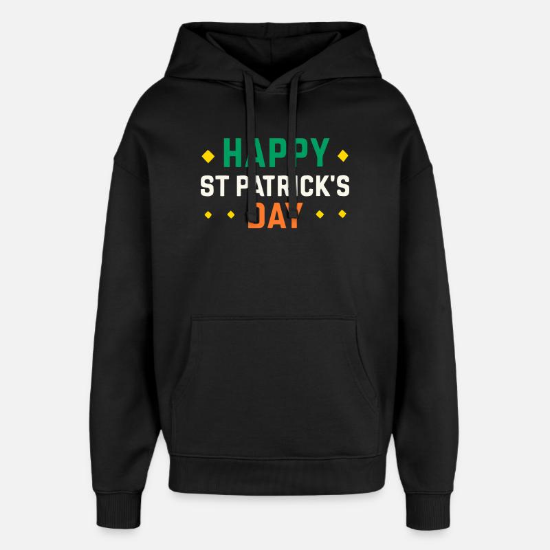 Joyeux Saint-Patrick T-Shirt festif - Sweat à capuche unisexe Stanley/Stella Oversized - noir