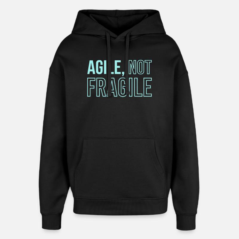 Agile Development, Scrum Coach Shirt - Oversized Unisex Hoodie by Stanley/Stella - black