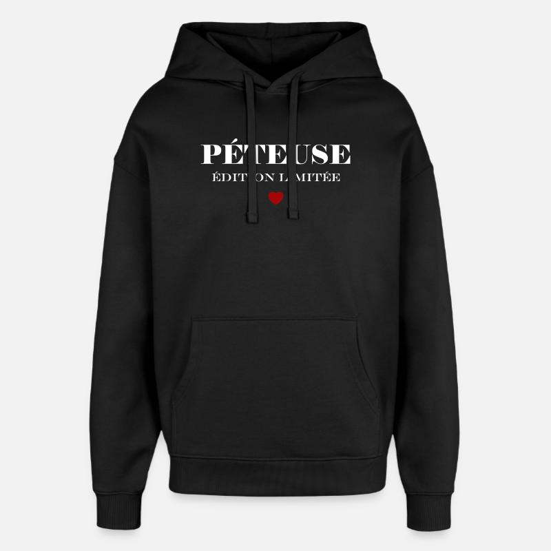 péteuse - Sweat à capuche unisexe Stanley/Stella Oversized - noir
