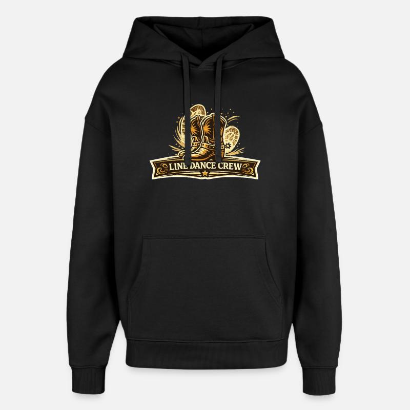 Line Dance Crew - Oversized Unisex Hoodie von Stanley/Stella - Schwarz
