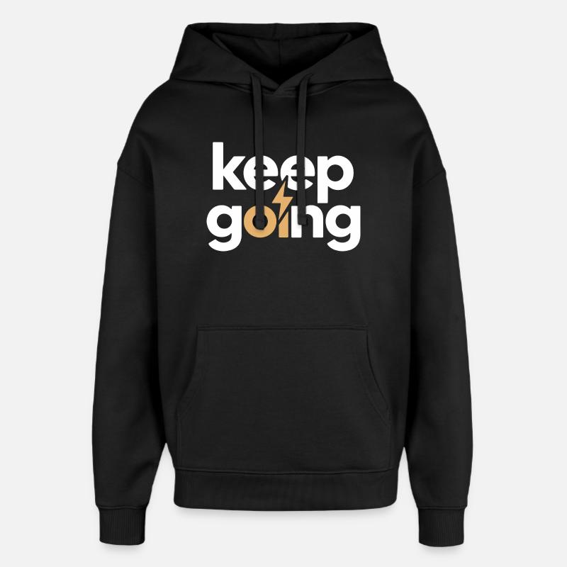 Continue - Motivation & Energy Blitz - Sweat à capuche unisexe Stanley/Stella Oversized - noir