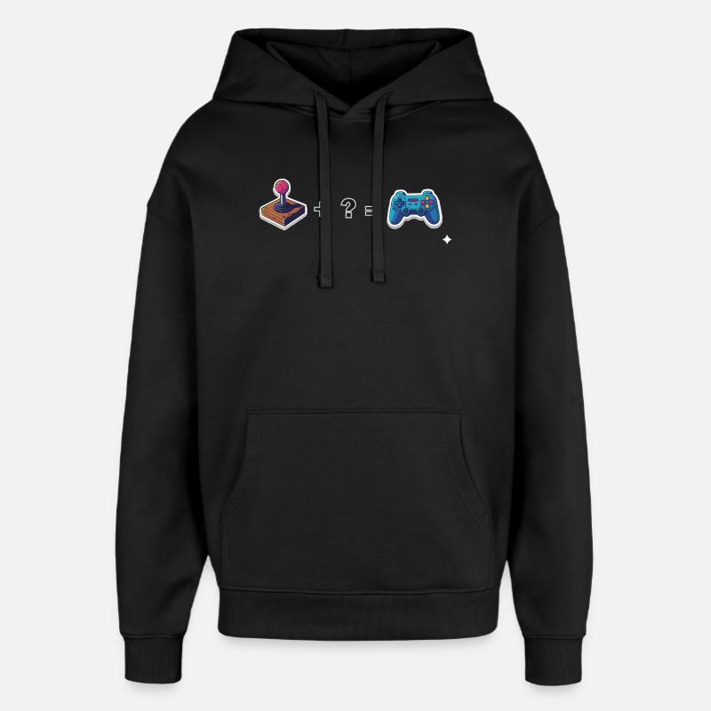 Joystick rétro rencontre manette - Sweat à capuche unisexe Stanley/Stella Oversized - noir
