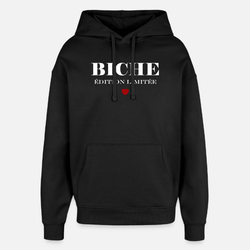 Hirschkuh - Oversized Unisex Hoodie von Stanley/Stella - Schwarz