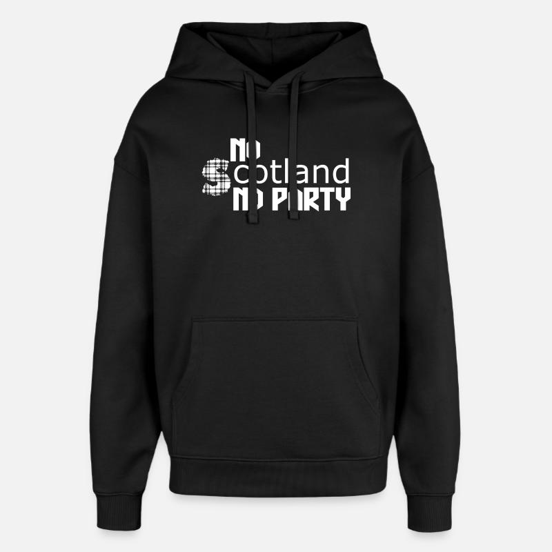 Bold Celtic Text Art - Oversized Unisex Hoodie by Stanley/Stella - black