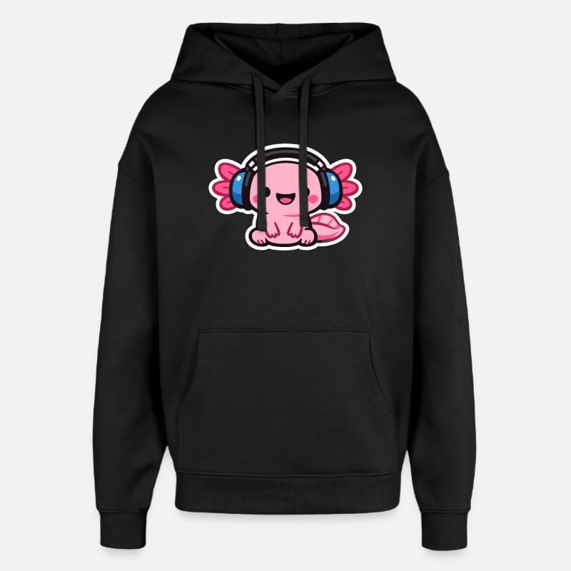 Dragon casque câlin - Sweat à capuche unisexe Stanley/Stella Oversized - noir