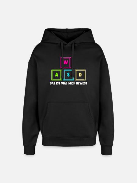 Zocken Computerspieler Zocker Gaming Gamer - Oversized Unisex Hoodie von Stanley/Stella - Schwarz