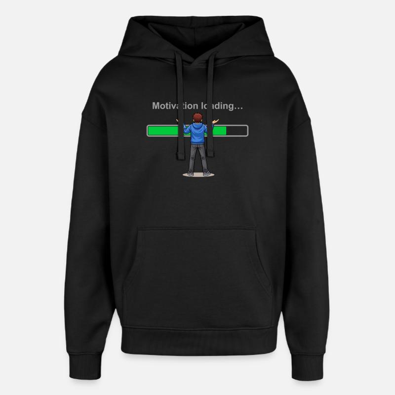 Motivation Loading… Please Wait - Oversized Unisex Hoodie by Stanley/Stella - black