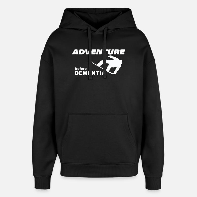 AVENTURE DE SNOWBOARD - Sweat à capuche unisexe Stanley/Stella Oversized - noir