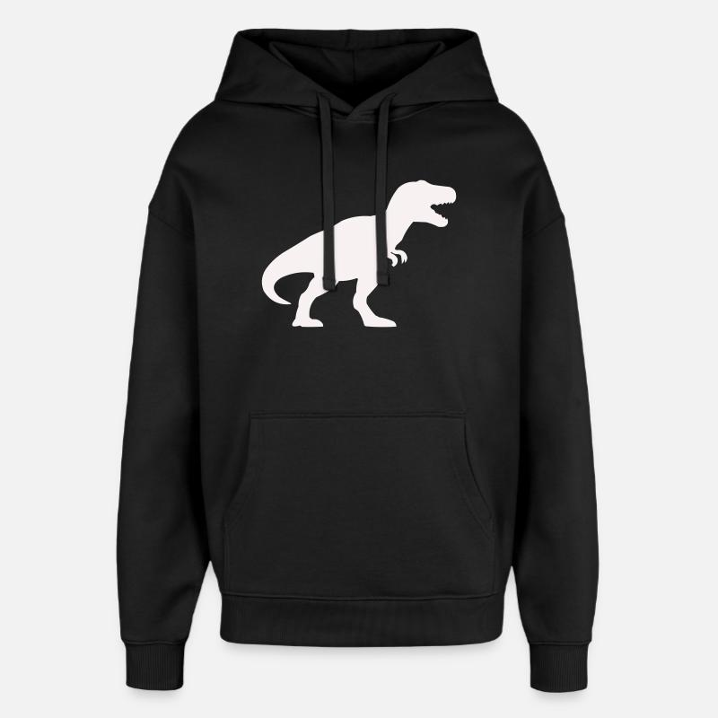 Dino Silhouette Tyrannosaurus Rex - Sweat à capuche unisexe Stanley/Stella Oversized - noir