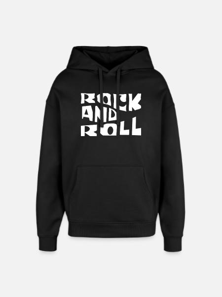 Rock'n'Roll Retro-Typografie - Oversized Unisex Hoodie von Stanley/Stella - Schwarz