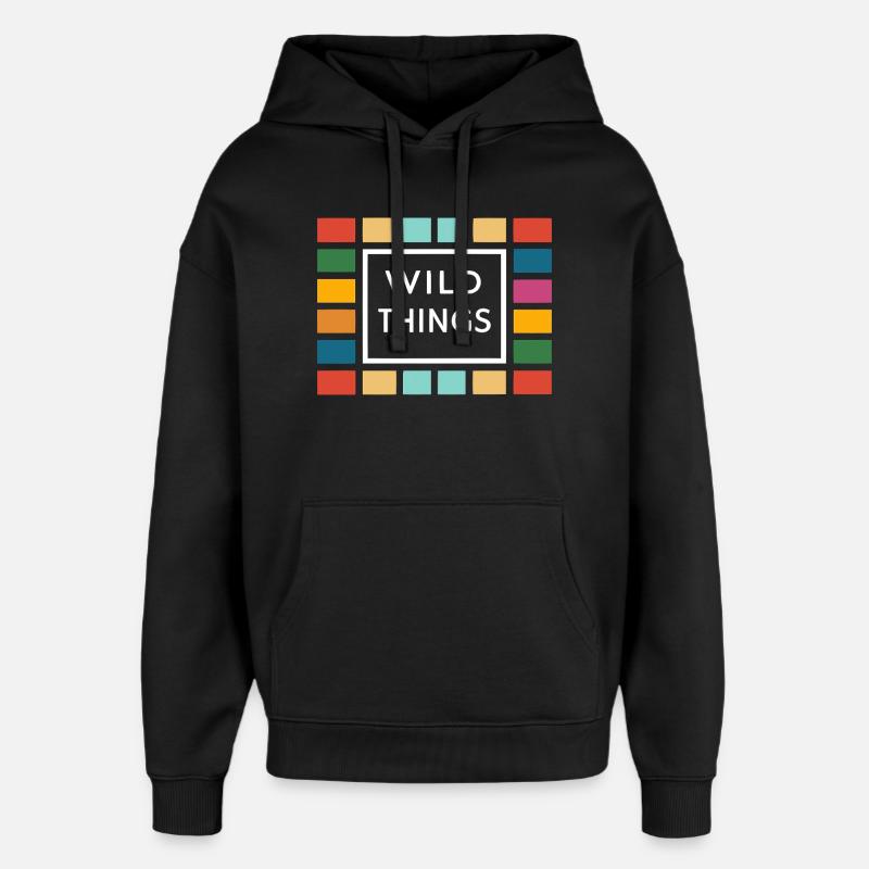 Wild Things Bunte Rahmen - Oversized Unisex Hoodie von Stanley/Stella - Schwarz