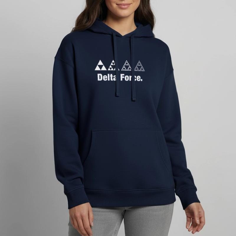 Fractal Triangle Force Geometry Recursion Oversized Unisex Hoodie by Stanley/Stella