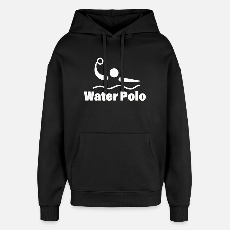 Waterpolo - Sweat à capuche unisexe Stanley/Stella Oversized - noir