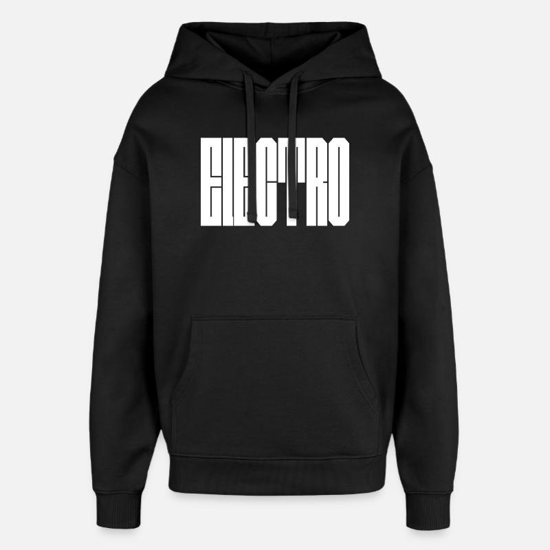 Monochrome vertikale Glyphen - Oversized Unisex Hoodie von Stanley/Stella - Schwarz