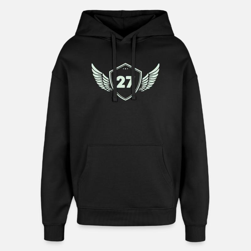 wappen_27 - Sweat à capuche unisexe Stanley/Stella Oversized - noir