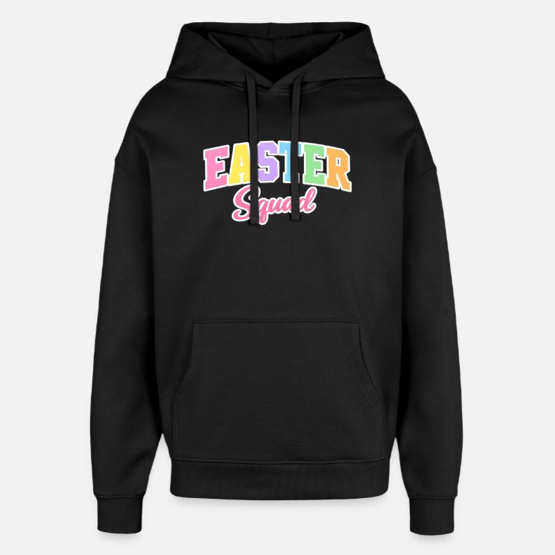 Escouade de Pâques Ostern - Sweat à capuche unisexe Stanley/Stella Oversized - noir
