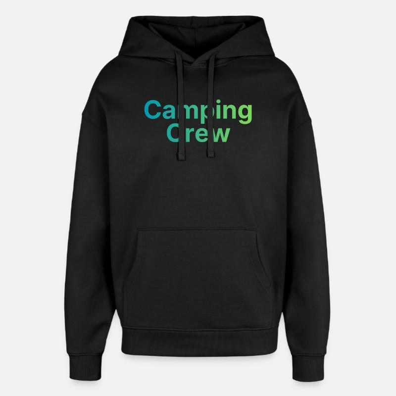 Camping Crew - Oversized Unisex Hoodie by Stanley/Stella - black