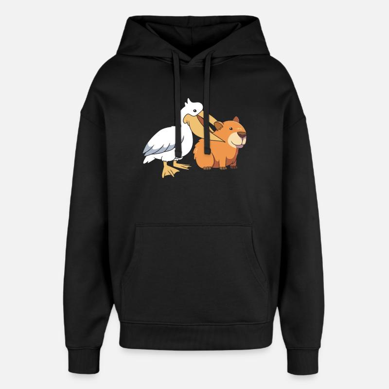 Capybara Capibara - Sweat à capuche unisexe Stanley/Stella Oversized - noir