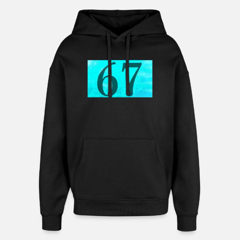 67_Blue - Sweat à capuche unisexe Stanley/Stella Oversized - noir