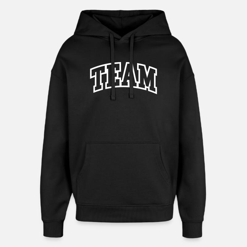 Team Schriftzug - Oversized Unisex Hoodie von Stanley/Stella - Schwarz