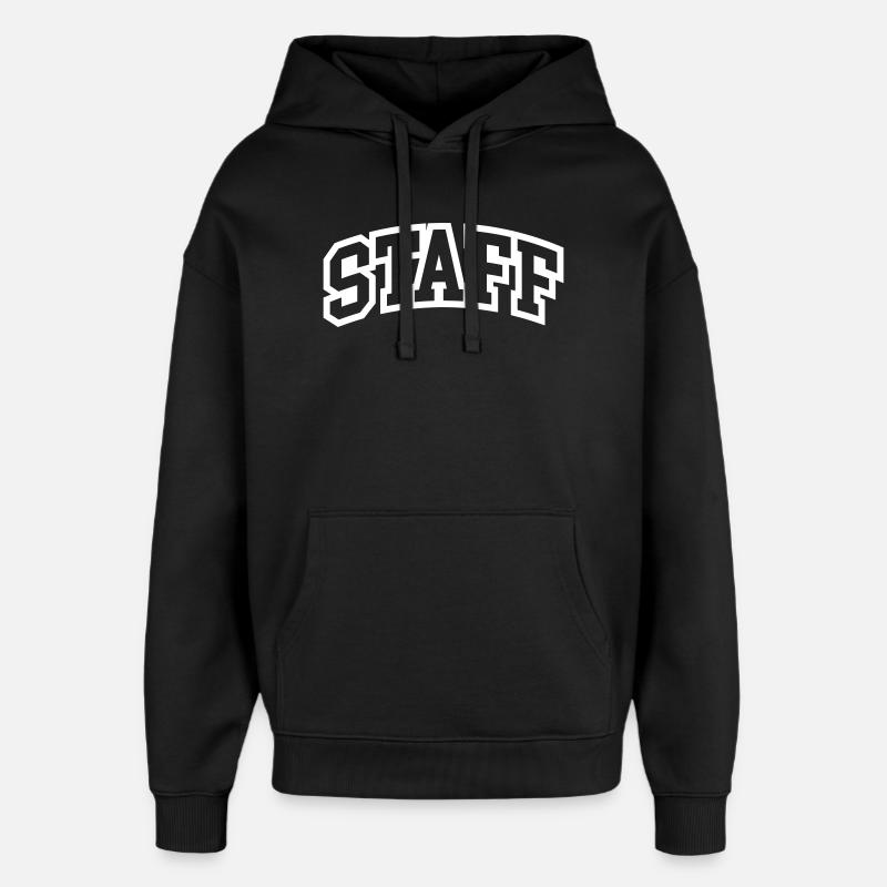 Lettrage du personnel - Sweat à capuche unisexe Stanley/Stella Oversized - noir